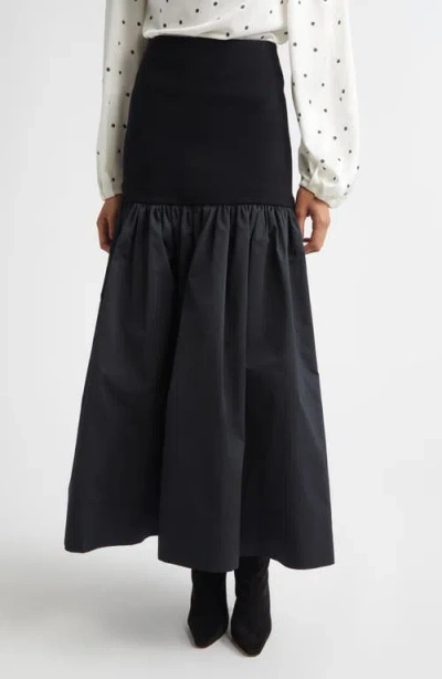 A.l.c . Cami Mixed Media Maxi Skirt In Black