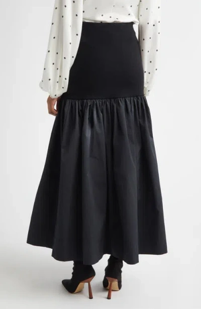 A.l.c . Cami Mixed Media Maxi Skirt In Black