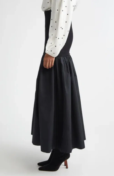 A.l.c . Cami Mixed Media Maxi Skirt In Black