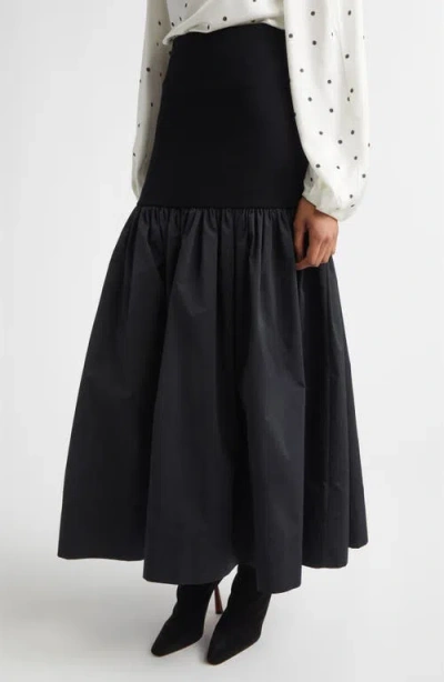 A.l.c . Cami Mixed Media Maxi Skirt In Black