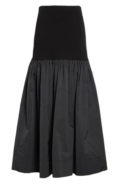 A.l.c . Cami Mixed Media Maxi Skirt In Black