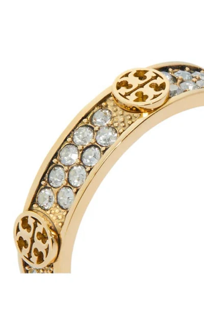 Tory Burch Miller Icon Stud Pave Ring In Gold