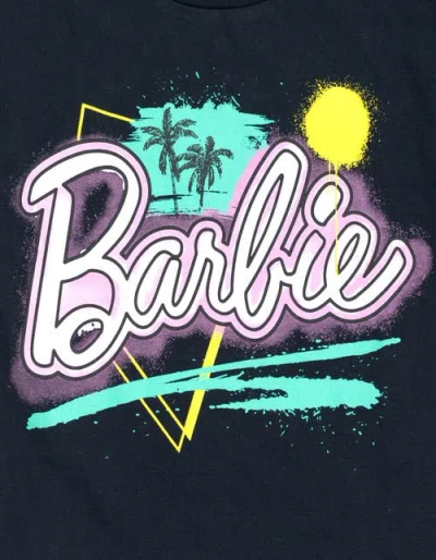 Barbie T-shirt & French Terry Shorts Set In Blue