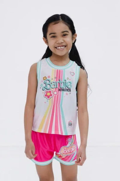 Barbie Athletic Tank Top & Shorts Set In Multi