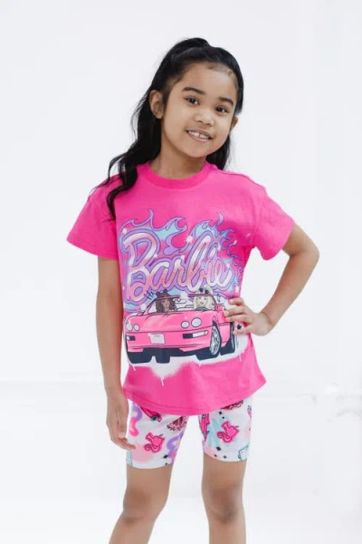 Barbie T-shirt & Bike Shorts Set In Multi