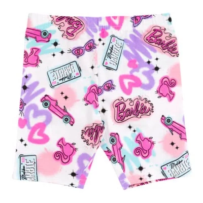 Barbie T-shirt & Bike Shorts Set In Multi