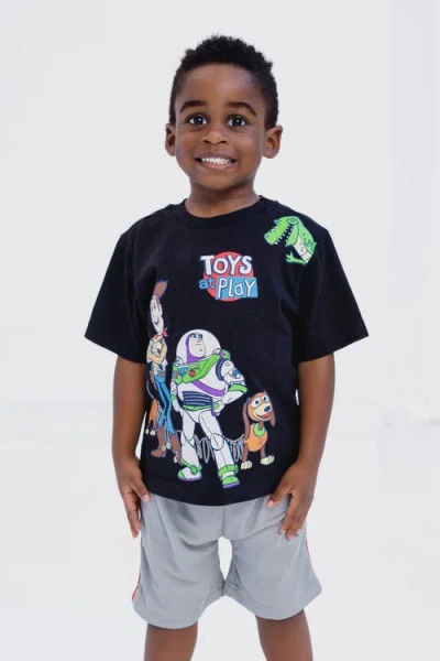 Disney Toy Story Buzz Lightyear T-shirt & Mesh Shorts Set In Multi