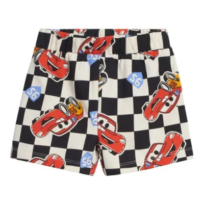 Disney Lightning Mcqueen Cars T-shirt & French Terry Shorts Set In White