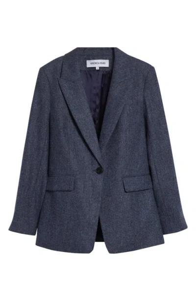 Veronica Beard Vega Wool Dickey Jacket In Blue