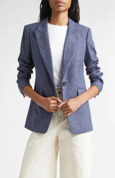 Veronica Beard Vega Wool Dickey Jacket In Blue