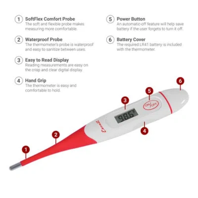 Escali Digital Body Thermometer In Multi