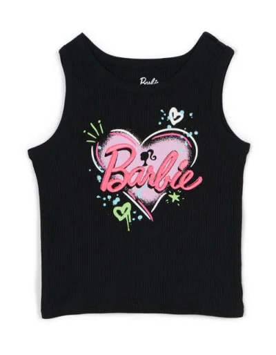 Barbie Tank Top & French Terry Shorts Set In Black