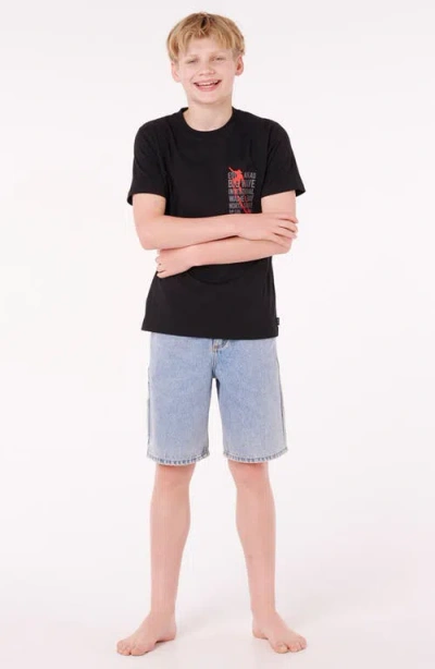 Rip Curl Kids' Eddie Would Go Petro Graphic T-shirt In Black