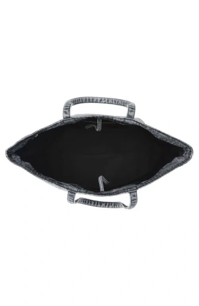 Alexander Wang Punch Dip Coated Denim Tote In Gray