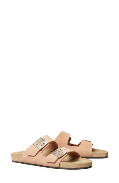 Tory Burch Mellow Suede Dual-buckle Slide Sandals