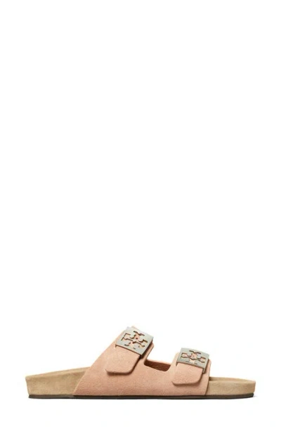 Tory Burch Mellow Suede Dual-buckle Slide Sandals