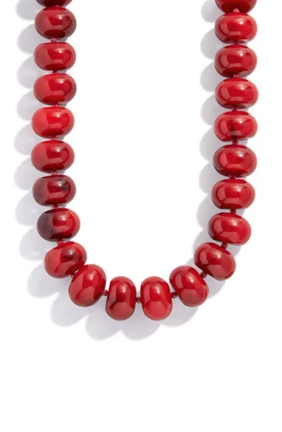 Baublebar Mildred Beaded Necklace In Red