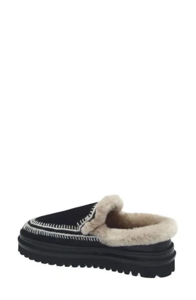 Laidback London Jun 4.0 Genuine Shearling Lined Slipper In Black