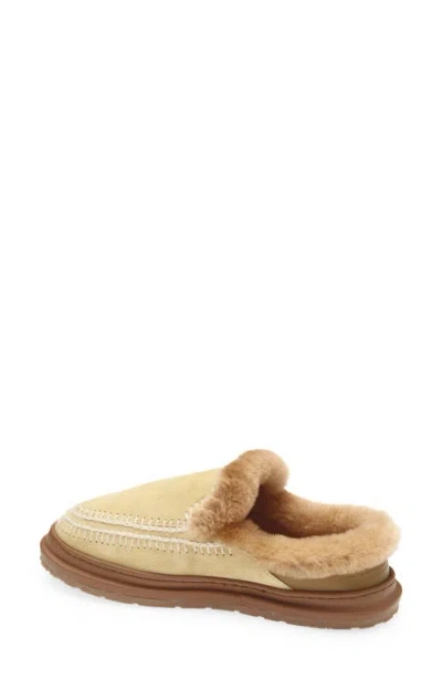 Laidback London Jun 4.1 Genuine Shearling Lined Slipper In Neutral