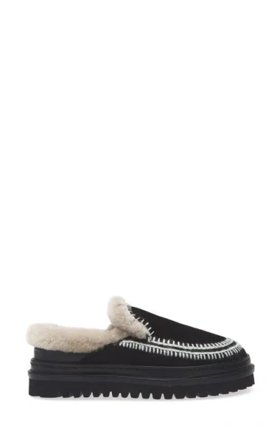 Laidback London Jun 4.0 Genuine Shearling Lined Slipper In Black