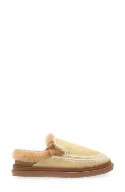 Laidback London Jun 4.1 Genuine Shearling Lined Slipper In Neutral