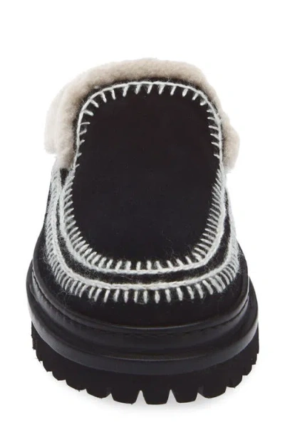 Laidback London Jun 4.0 Genuine Shearling Lined Slipper In Black