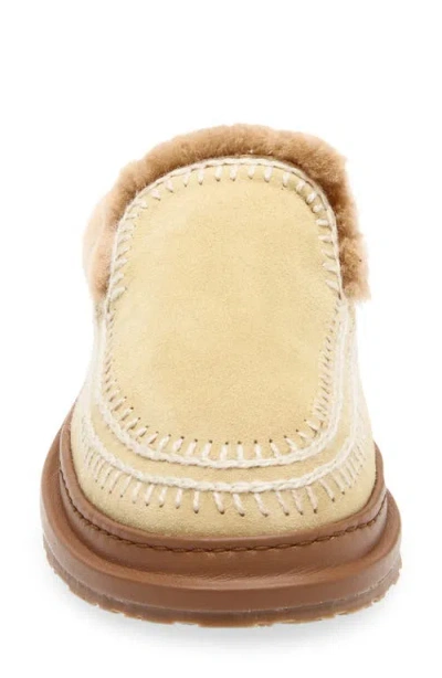 Laidback London Jun 4.1 Genuine Shearling Lined Slipper In Neutral