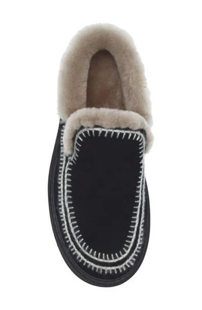 Laidback London Jun 4.0 Genuine Shearling Lined Slipper In Black