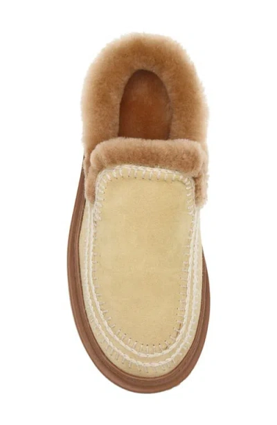 Laidback London Jun 4.1 Genuine Shearling Lined Slipper In Neutral