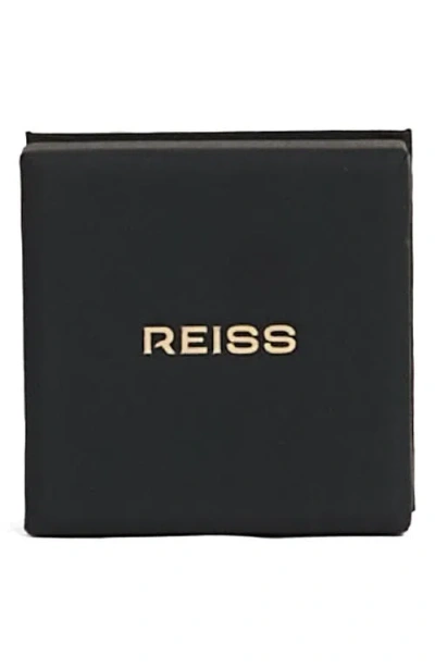 Reiss Liza Linear Crystal Huggie Hoop Earrings In Silver