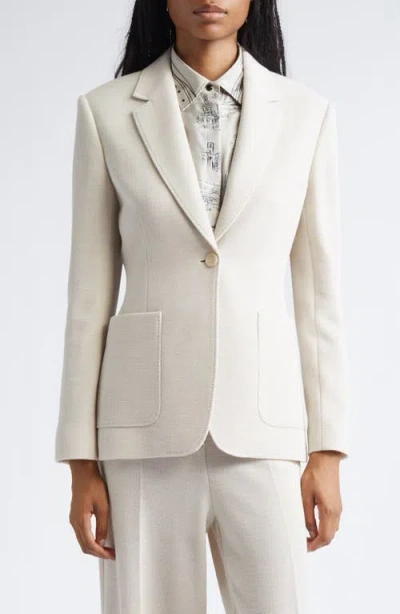 Max Mara Utilita Virgin Wool Blazer In White