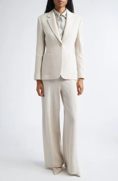 Max Mara Utilita Virgin Wool Blazer In White