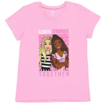 Barbie T-shirt & French Terry Shorts Set In Pink
