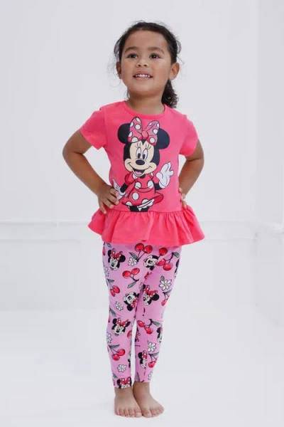 Disney T-shirt & Leggings Set In Pink
