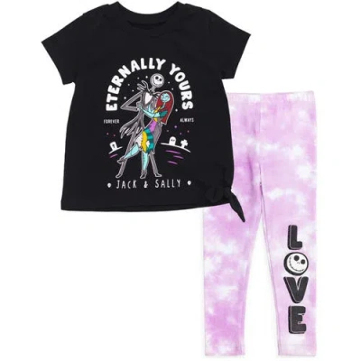 Disney Nightmare Before Christmas Sally T-shirt & Leggings Set In Black