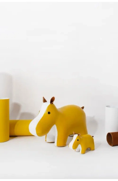Zuny Hippo Bookend In Yellow
