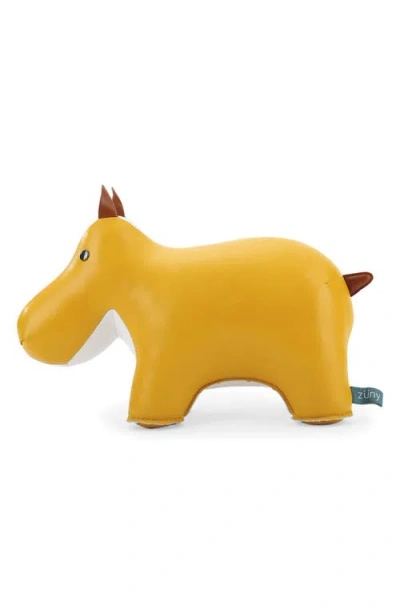 Zuny Hippo Bookend In Yellow