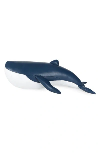 Zuny Whale Wave Bookend In Blue