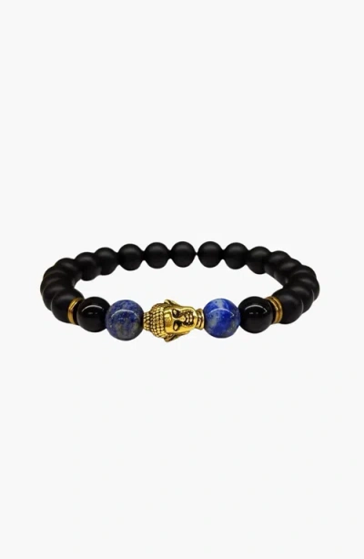 Humanist Beauty Buddha Obsidian Beaded Bracelet In Multi