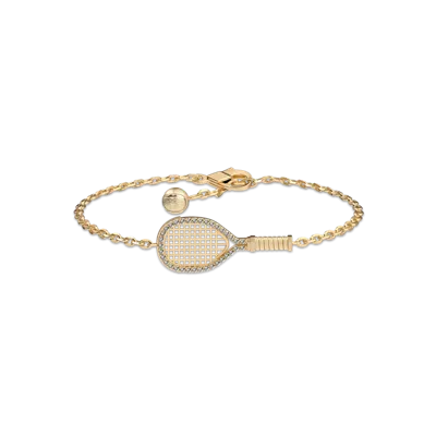 Pascal The Tennis Bracelet, White Diamond Halo In Gold