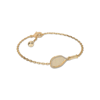 Pascal The Tennis Bracelet, White Diamond Halo In Gold