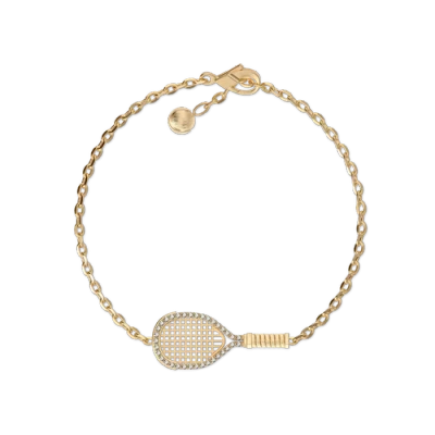 Pascal The Tennis Bracelet, White Diamond Halo In Gold