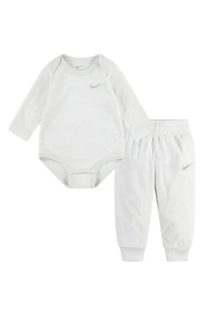 Nike New Impressions Bodysuit & Joggers Set In White