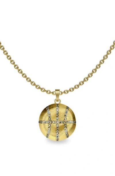Pascal The Basketball Leaking Ball Diamond Pavé Necklace