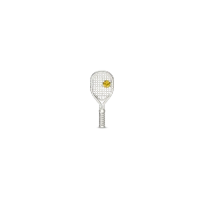Pascal The Tennis Racket Stud Earring, Yellow Diamond In Silver