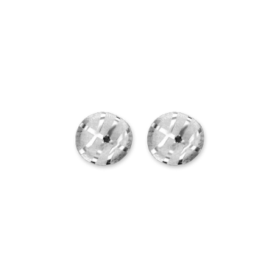 Pascal The Basketball Crooked Ball Diamond Earrings In Silver
