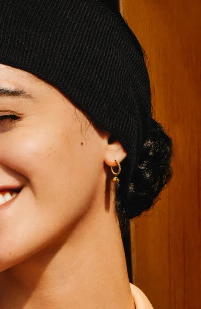 Pascal The Tennis Ball Hoop Earring, White Diamond Pavé In Gold