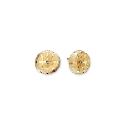 Pascal The Basketball Leaking Ball Diamond Earrings In Gold