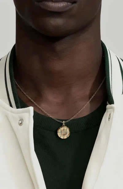 Pascal The Basketball Crooked Ball Diamond Pavé Necklace