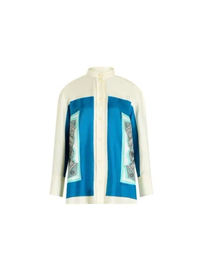 Callas Milano Lyn Scarf Print Shirt In Multi